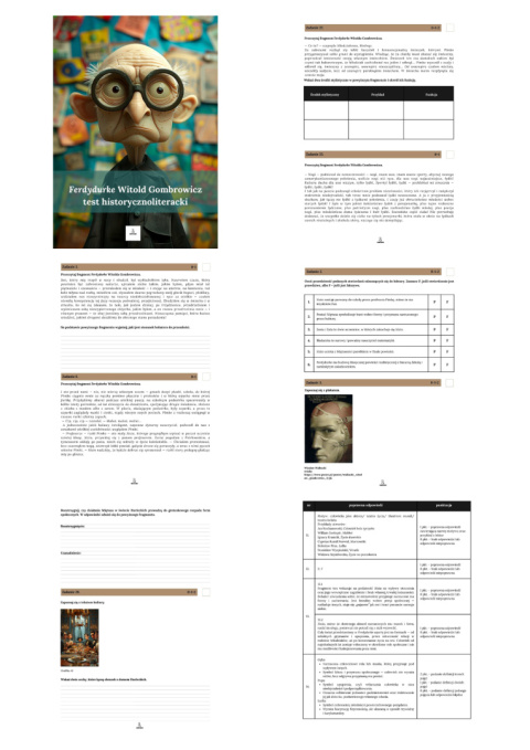 Test historycznoliteracki - "Ferdydurke" Witold Gombrowicz Test historycznoliteracki - "Ferdydurke" Witold Gombrowicz
