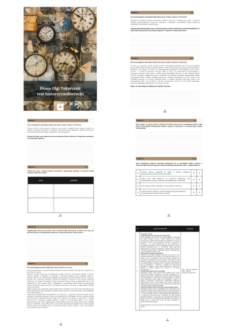 Test historycznoliteracki - proza Olgi Tokarczuk Test historycznoliteracki - proza Olgi Tokarczuk