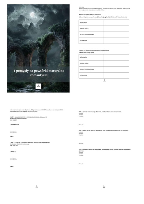 4 pomysły na powtórki maturalne - romantyzm [ebook]