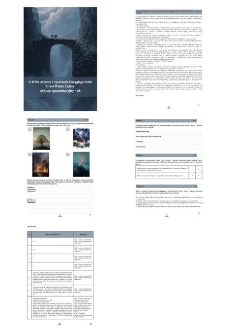 Arkusz egzaminacyjny e8 - "O królu Arturze i rycerzach Okrągłego Stołu" U.W. Cutler [ebook]