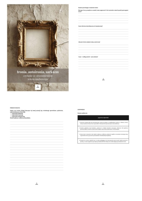 Czytanie ze zrozumieniem tekstu popularnonaukowego - Ironia, autoironia, sarkazm [ebook]