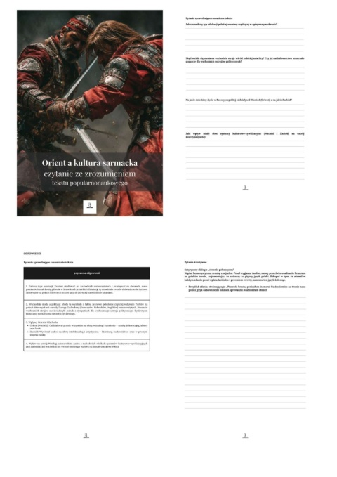 Czytanie ze zrozumieniem tekstu popularnonaukowego - Orient a kultura sarmacka [ebook]