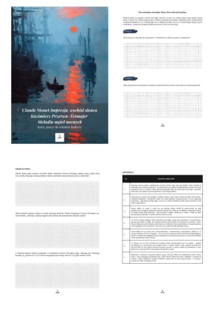 Karty pracy do tekstów kultury - C. Monet "Impresja, wschód słońca", K. Przerwa-Tetmajer "Melodia mgieł nocnych"[ebook]