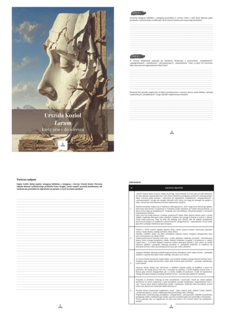Karty pracy do wiersza - Urszula Kozioł "Larum" [ebook]