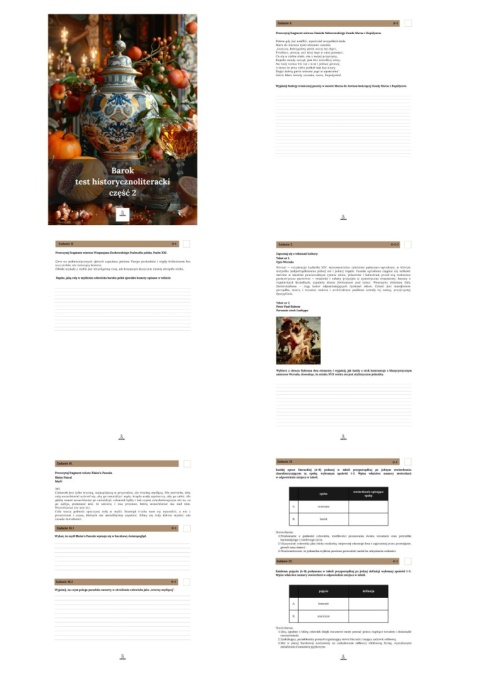Test historycznoliteracki nr 2 - barok [ebook]